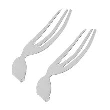 2 forchette da insalata in acciaio inossidabile per uso domestico, pratiche forchette da insalata.