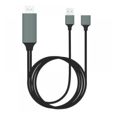 Cabo HDMI 1080p com adaptador USB Lightning para celular, espelhamento de tela em TV/projetor/monitor, compatível com iPhone XS/MAX/XR/X/8/Pad