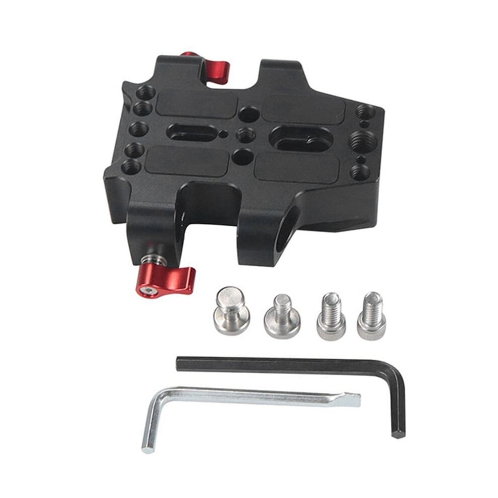 Universal Base Plate With Dual 15Mm Pole Rail Clamps For Camera Cage Base Plate Tripod Mounting Plate Camera Accessories 9557311716058