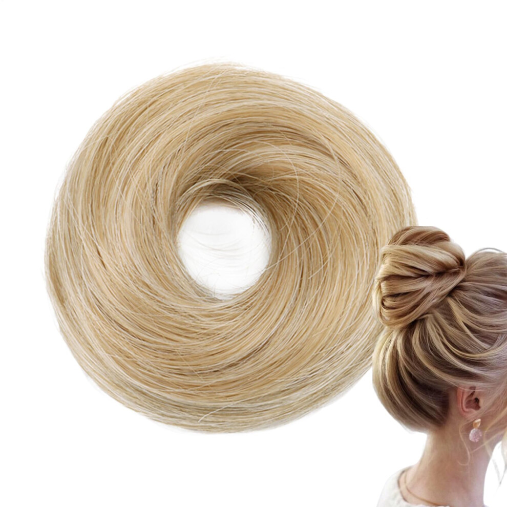 Messy Bun Hair Piece with Secure NonSlip Hold, Synthetic Ponytail Extension for Wedding and Dance