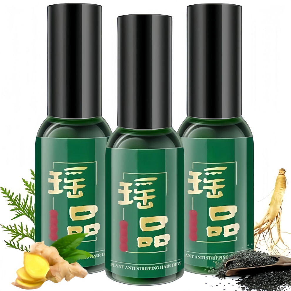 Hair Growth Spray Anti Hair Loss Serum PlantBased Beard Care and Scalp Nourishment Pack of 3