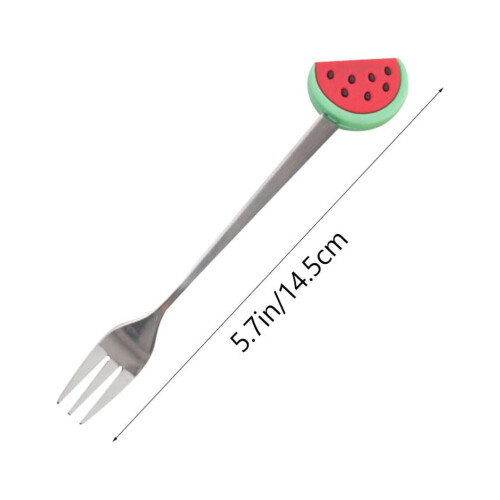 4pcs Fruit Forks Appetizer Dessert Forks Stainless Steel Fruit Picks Tableware 2