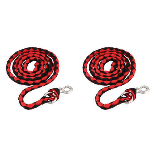 2 longes extra-robustes pour chevaux avec mousqueton