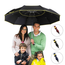 Extra Oversize Golf Umbrella, Double Canopy, Vented Windproof Waterproof, Rustproof Folding Rain Umbrella