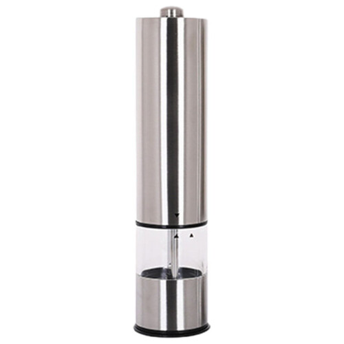 WJSXC Electric Pepper Grinder Set, USB Rechargeable, Auto One-Hand Operation, Adjustable Coarseness, Refillable Silver 1