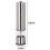 WJSXC Electric Pepper Grinder Set, USB Rechargeable, Auto One-Hand Operation, Adjustable Coarseness, Refillable Silver 3