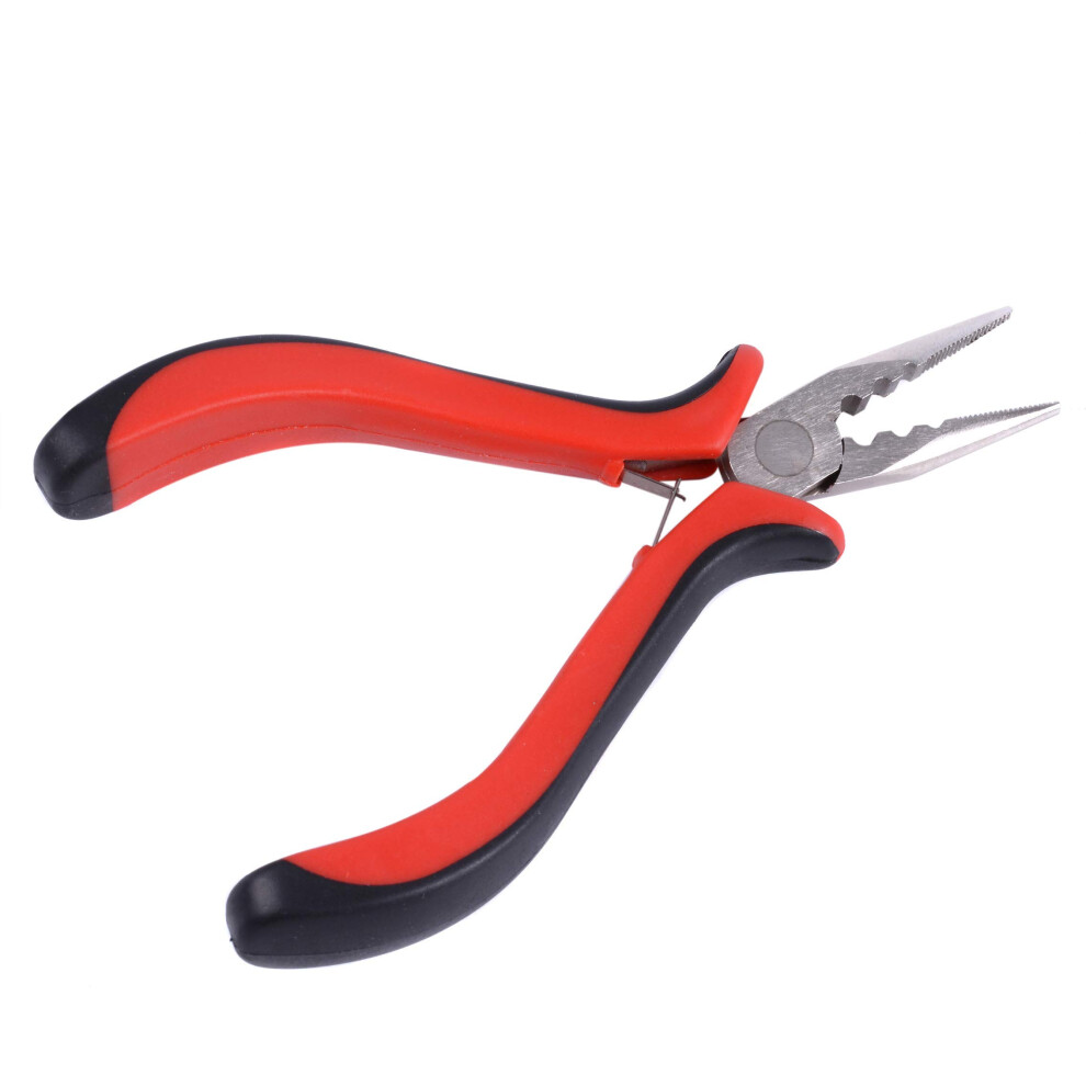 Unisex Black,Red Hair Extension Pliers With Ergonomic Nonslip Grip, Black Red Stylea Fusion Hair Extension Tool