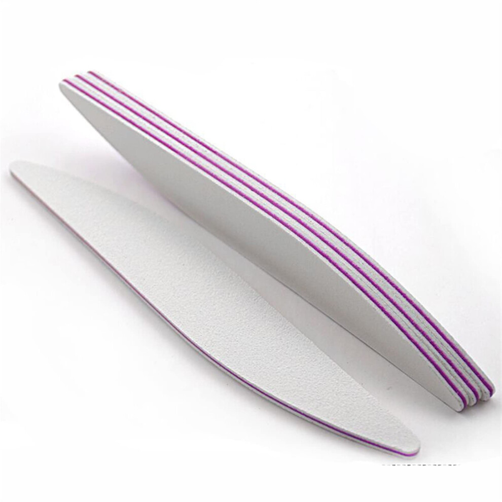 25pcs Nail File Set 100/180 Grit DualSide Sanding Professional Wood Core Buffer for Salon