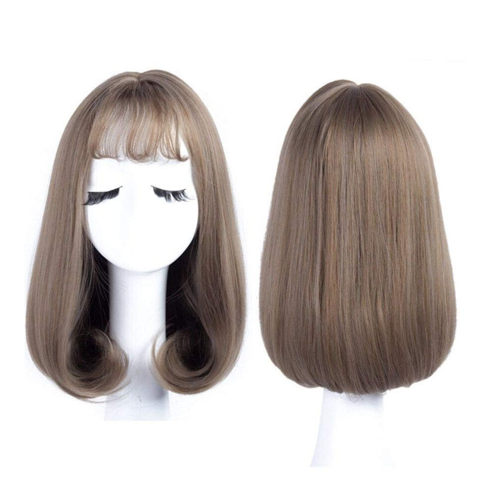Unisex Long Synthetic Braided Wig For Women Natural Look Heat Resistant African Twist Braid Wig With Bangs