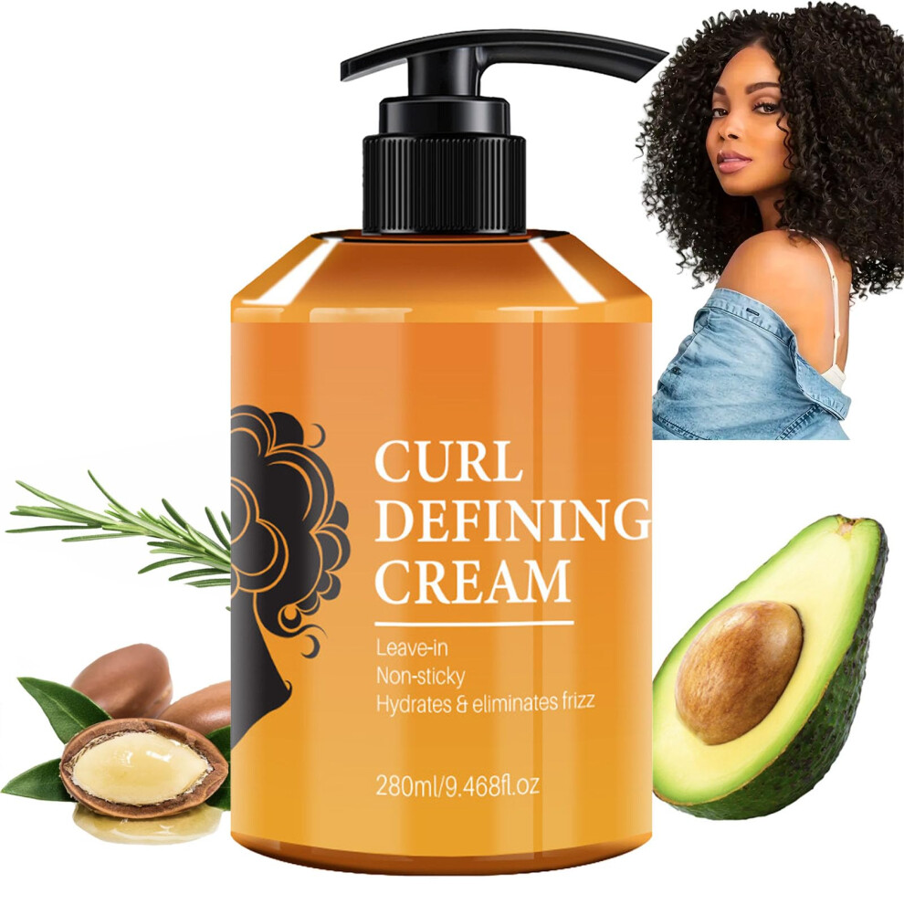Cream Argan Oil Curl Defining Anti Frizz Hydration For Wavy And Curly Hair 9.46 Fl Oz