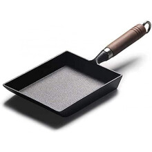 20cm Cast Iron Omelette Pan Nonstick Surface Induction Compatible Square Frying Pan