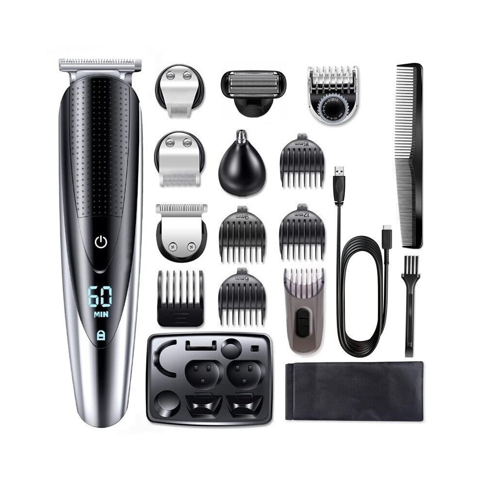 Hair Clippers for Men with SelfSharpening Steel Blades, Cordless Waterproof Beard Trimmer