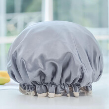 XL DoubleLayer Waterproof Satin Shower Cap with Terry Lining for Long Hair and Frizz Control
