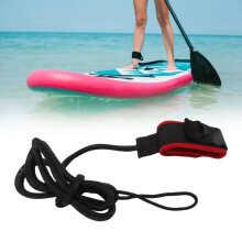 Corde de pied de planche de surf réglable 160 cm en PVC noir et rouge, ligne de vie de sécurité