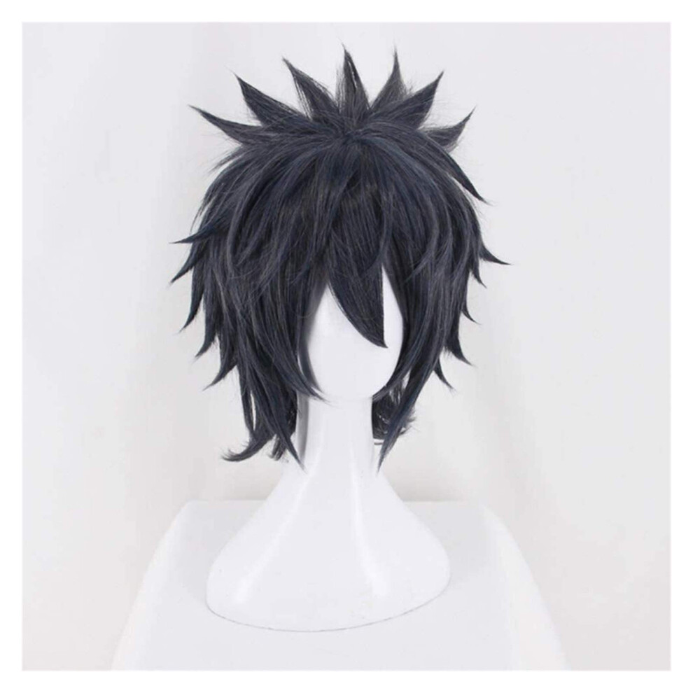 Synthetic Wig Black Blue Mix Cosplay Wig for Final Fantasy Noctis Heat Resistant Realistic Hair Texture