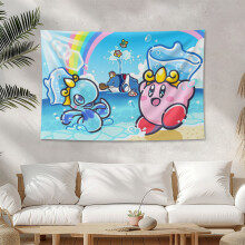Roztomilá anime kirby tapiserie 3*5 stop vtipná tapiserie zeď podání zpěvák umění domácí dekorace tapiserie pro kolej ložnice obývací