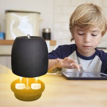 YiFudd teovn keramisk radiator, rød keramik tevoks varmeovn, håndvarmer, gør-det-selv kandevarmer, energibesparende urtepottelysvarmer