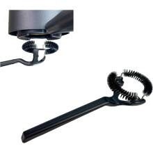 Spazzola per la pulizia della macchina da caffè espresso POWKOL per gruppo erogatore da 58 mm, con setole in nylon rimovibili e orientabili a 360.