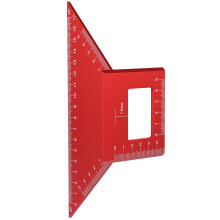 Règle de mesure multi-angles 3D en alliage d'aluminium, équerre multifonctionnelle 45/90, double équerre de marquage 45, rapporteur