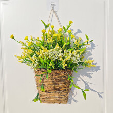 Guirlanda de Flores com Frutas Vermelhas Txmfgh - Plástico Resistente, Uso Interno/Externo, Perfeita para Casamentos e Decoração de Primavera e
