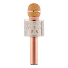 Micrófono de mano inalámbrico Bluetooth WS858 para karaoke, reproductor USB KTV, altavoz Bluetooth, grabación de música con bolsa de transporte.
