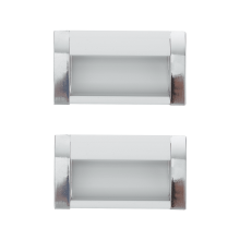 Lot de 2 poignées de porte invisibles et faciles à utiliser pour tiroirs de placard, en alliage d'aluminium.