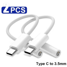 Adaptador de fone de ouvido USB tipo C para 3,5 mm, cabo de áudio auxiliar USB C para conector de 3,5 mm, compatível com Samsung Galaxy S23 Ultra,