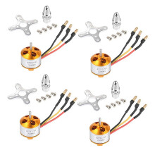 Moteur brushless Winyuyby4Pcs2212 2200KV avec supports 6T pour drones et multicoptères radiocommandés (DIY).