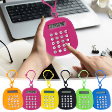 Calculadora Djunllk - Mini LCD de 8 dígitos, compatível com uso em escritório, casa e escola, design portátil científico tipo pingente.