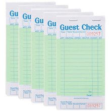 Stock Your Home Groene Gastenbonnenboekjes voor Serveerders, 5 stuks