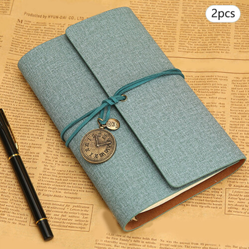 2 τεμάχια A6 Loose Leaf Vintage Style Βιβλιοδεσία Δημιουργικό Ledger Ημερολόγιο Σημειωματάριο