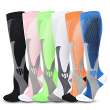 Calcetines de compresión unisex para mujer y hombre, 20-30 mmHg, hasta la rodilla, tallas grandes, pantorrillas anchas, ideales para correr y volar.
