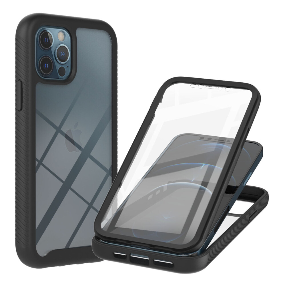 Compatible With Iphone 12 Mini Case With Screen Protector, Hybrid Rugged Shockproof Clear Cover, Blue 9048212600459