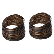 Kit de réparation en rotin synthétique plat dégradé café pour meubles tressés, chaises et tables