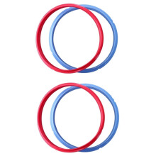 Paquete de 4 anillos de sellado de silicona Happon para accesorios de Instant Pot, compatibles con modelos de 5 o 6 cuartos, color rojo y azul.