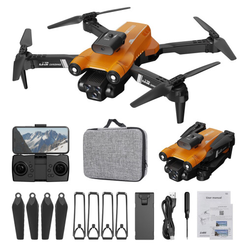 Jacenvly2024Wifi FPV Drone με κάμερα HD 1080P, διατήρηση ύψους, πτυσσόμενο τετρακόπτερο RC, 2