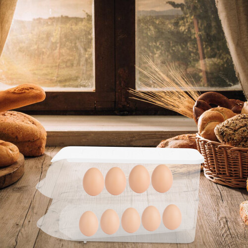 2er-Set Eierablage für den Kühlschrank, Eierorganizer, Eierhalter, Eieraufbewahrungsbehälter 1