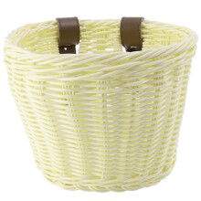 1 panier de vélo enfant en imitation rotin, panier avant amovible pour vélo enfant
