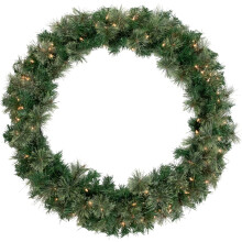 Ghirlanda natalizia artificiale preilluminata Oregon Cashmere Pine - 91 cm - Luci trasparenti