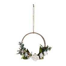 YiFudd Decorazione da parete con mazzo di fiori in ferro, fiore artificiale da appendere al muro, decorazione floreale artificiale da appendere al