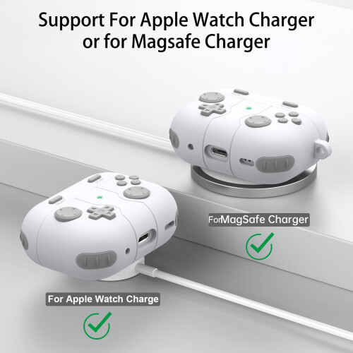 Θήκη ακουστικών SUSUchens για συμβατότητα με Airpods Pro Ασημί Γκρι - Ανθεκτική στη σκόνη, 2