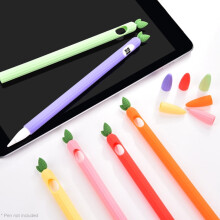 Husă de protecție SUSUchens din silicon moale, în formă de legume drăguțe, compatibilă cu Apple Pencil 1/2