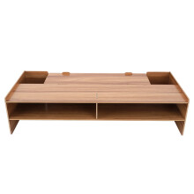 Supporto per monitor YUMILI per computer desktop, ripiano per laptop, supporto da tavolo per riporre oggetti (legno di ciliegio)