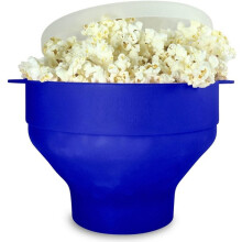 Bol Ă popcorn pliable en silicone INF - Bleu