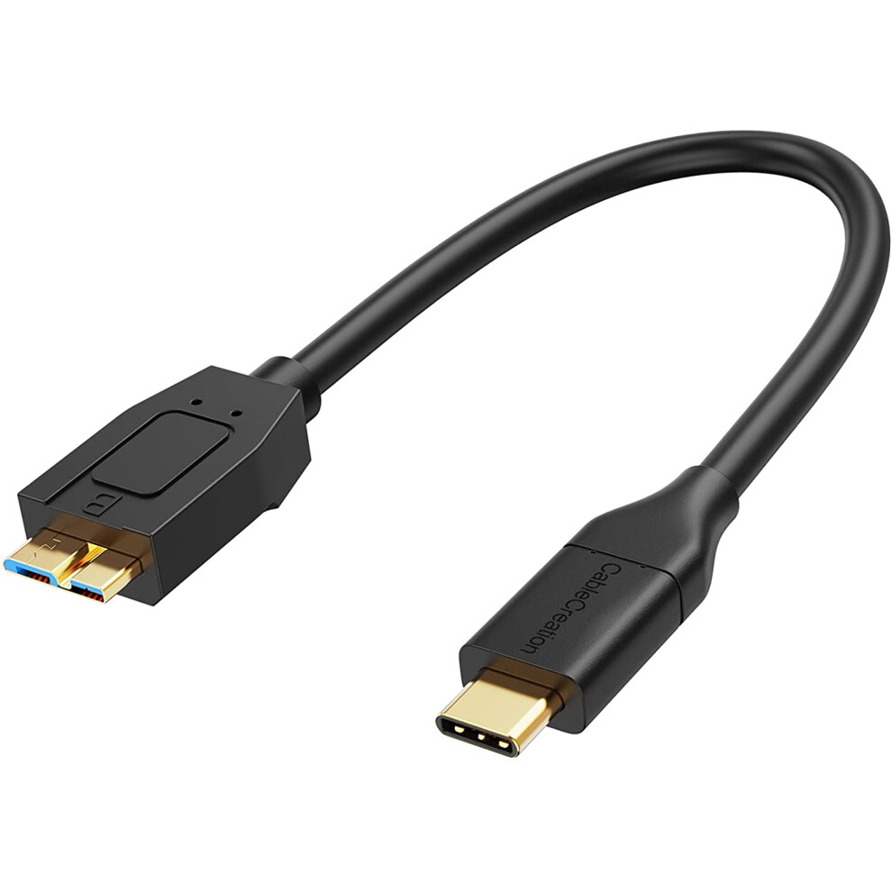 Short Micro B To Usb C Hard Drive Cable 1Ft, Usb 3.1 Type C To Micro B Cord 10Gbps, Usb C To External 9048212012573
