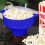 Bol à popcorn pliable en silicone INF - Bleu 5