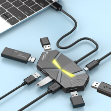 Txmfgh Multifunctioneel Hub Docking Station Type-C+USB HUB Docking Station voor computer, mobiele telefoon en tablet