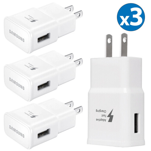 Afflux Adaptiv Snabbladdnings-USB med Väggadapter, 3-pack