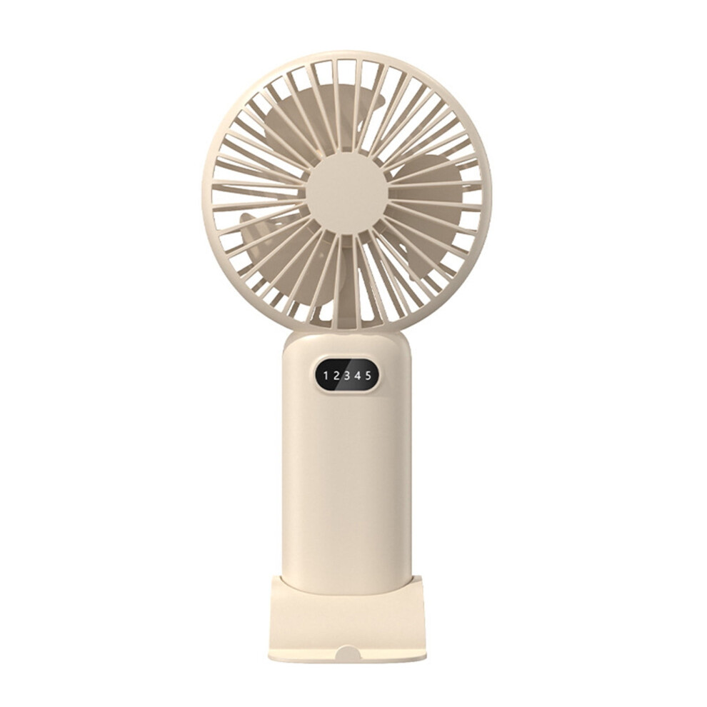 Yobolk Mini Handheld Fan, Portable Foldable Usb Fan With Led Display, Quiet 5-Speed For Office, Outdoor, Travel - Compatible With Usb Charging 9048212013419