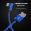 Καλώδιο USB C με ορθή γωνία 90, πλεγμένο από νάιλον, καλώδιο γρήγορης φόρτισης USB A σε 8